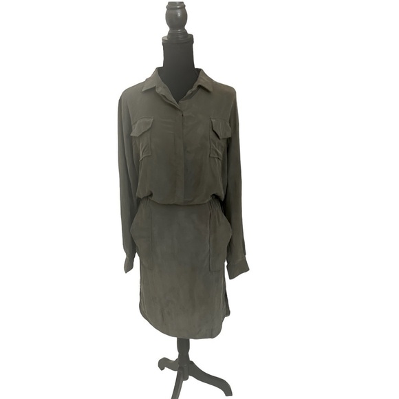 Sen Military Style Cinched Waist Dress Size 2 - Picture 1 of 6